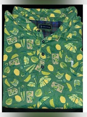 William Murray Golf Men's XLarge Green Lemonade Golf Polo Shirt sz XXL